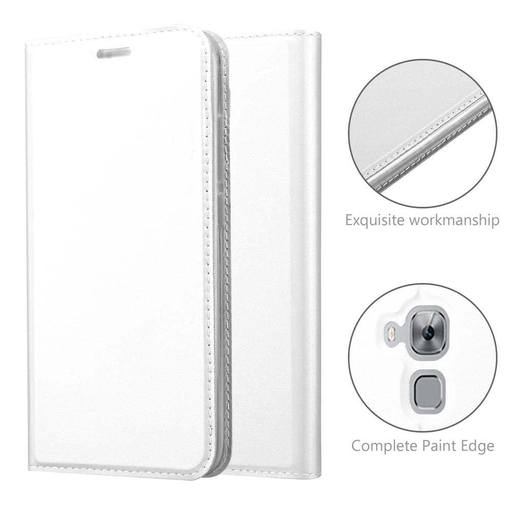 Cadorabo Custodia Libro Portafoglio Per Huawei Nova 5T / Honor 20 / 20s - Classy Argento, Con Vani Carte, Chiusura Magnetica E Funzione Stand