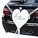 Produktbild weddix Riesen Autodeko Herz Just Married für die Hochzeit, Autoschmuck für die Motorhaube Hochzeitsauto