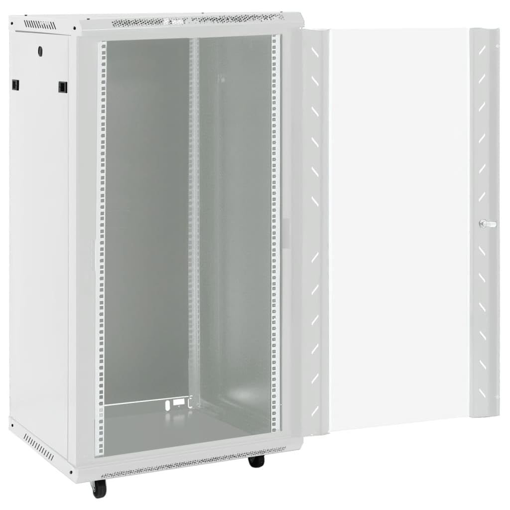 vidaXL Armadietto di Rete 22U 19" IP20 Grigio 60x60x120 cm, Armadio di Rete autoportante, Armadio Dati, Supporto di Rete