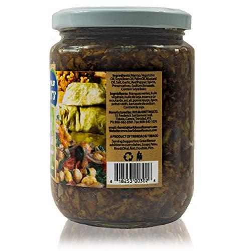 image for KARIBBEAN FLAVOURS Spicy Mango Chutney Relish 13 Oz (Mango Kuchela) | 