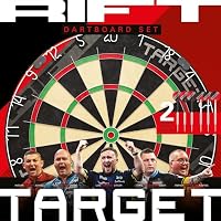 Target Darts Rift Dartboard Set | Steeltip-Dartboard | Klammerloser Draht | 2 Sets 17g Darts | Komplettes Starter Set | Inklusive 1 Monat DartCounter App – Ansicht 2
