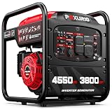 POXURIO 4550-Watt Portable Inverter Generator for Home Use, Open Frame Generator Gas Powered...