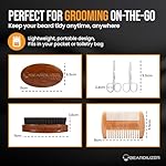 Beardilizer Beard Brush Kit, 100% Pure Boar Bristle Brush, Luxury Wood Comb & 2 Mustache Scissors, Professional Grooming & Care, Beard Accessories for Men - Image 2