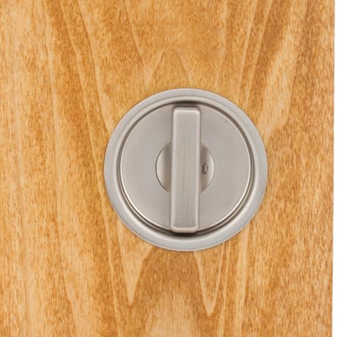 Omnia 3910 Mortise Lock for Wood Pocket Doors, Brushed Stainless Steel - Image 3