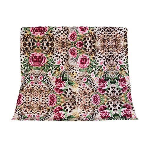 Couverture en flanelle léopard et rose pour canapé et lit douillet - 4