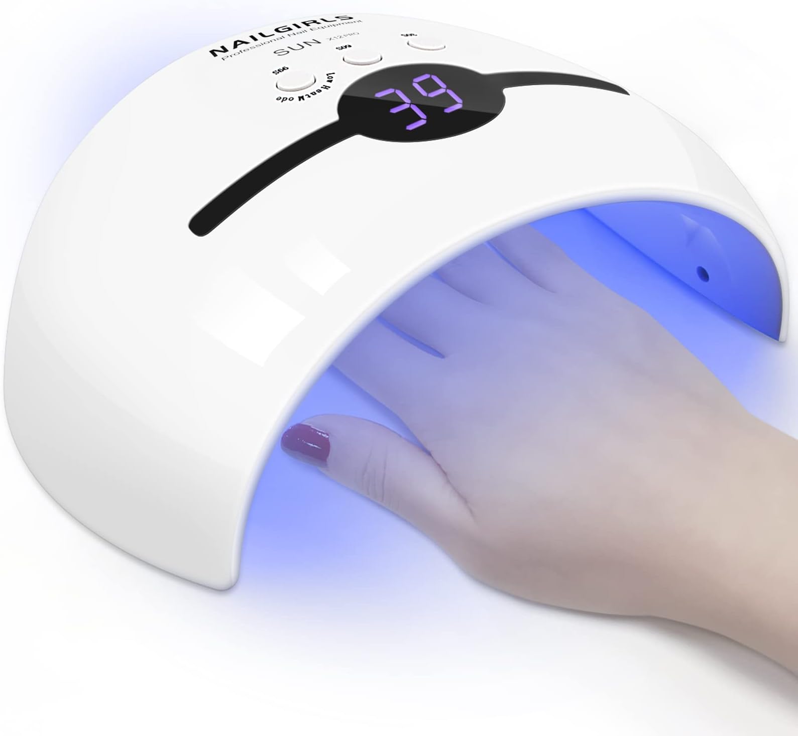 Portable Gel UV LED Nail Lamp,NAILGIRLS 48W UV Nail Lamp for Gel Nails Polish Manicure&Pedicure,UV Lamps for Gel Nails,Professional Salon Curing Lamp with 3 Timer Setting Modes (White)