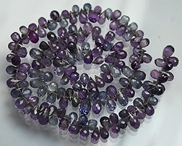 10 pcs of extremely beautiful change color corundum quartz,micro faceted tear drop briolette 7-8mm long