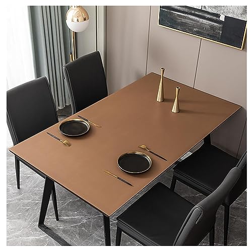 Nappe cuir rectangulaire 90x160cm imperméable pour table à manger et salon