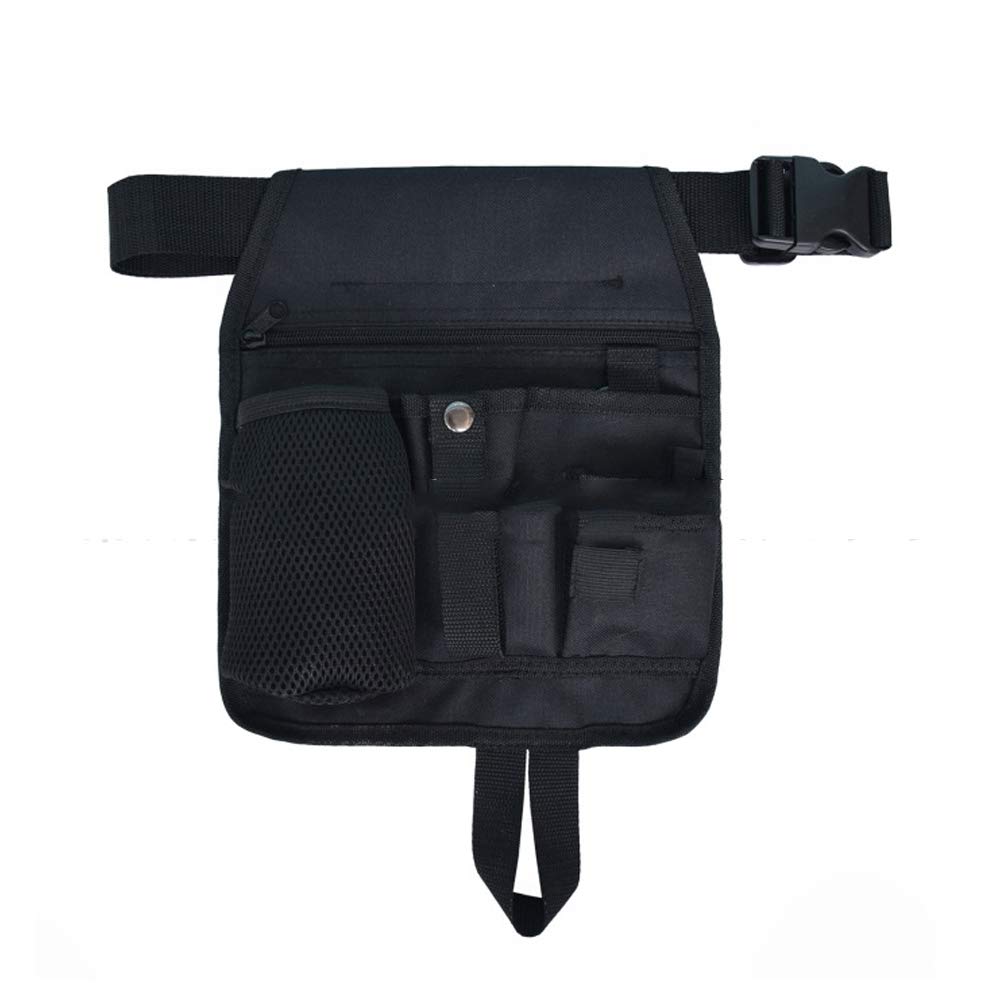 Garden Tool Belt Waist Bag, cleaning and housekeeping tool belt bag,Convenient and environmentally friendly tool bag with belt Waist bag (Black)
