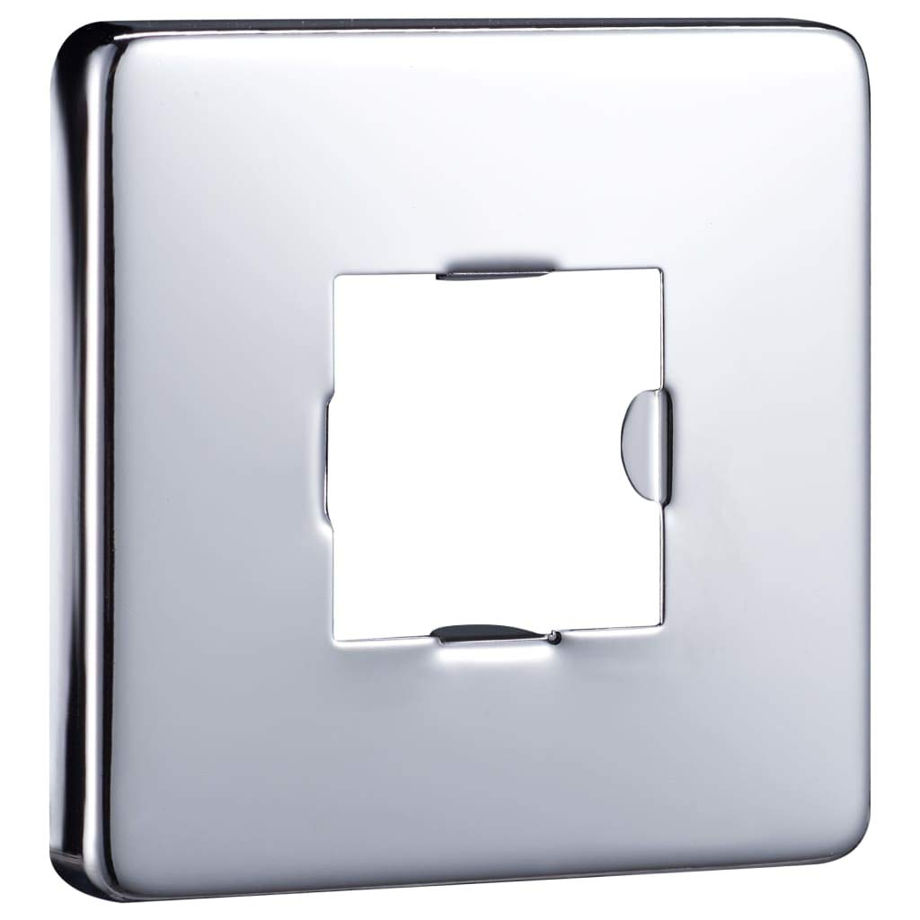 Brazo de ducha cuadrado de acero inoxidable 201, plata, 40 cm de longitud, brazo de pared con rosca G 1/2", superficie cromada, para soporte de alcachofa de ducha y montaje de ducha de lluvia