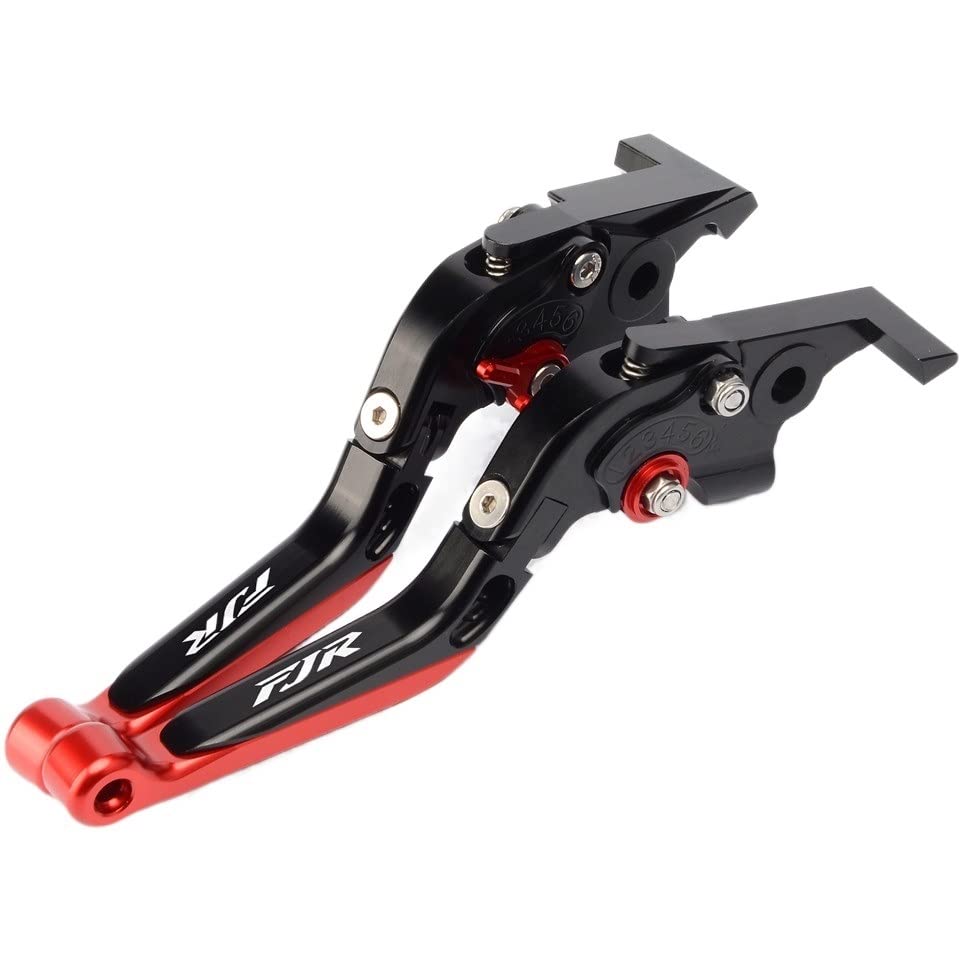 Z For Yamaha FJR1300 FJR 1300 2004-2017 2008 2009 2013 2014 2015 2016 BlackTitanium CNC Palanca de Embrague de Freno de Motocicleta Plegable X (Color : Black-Red)