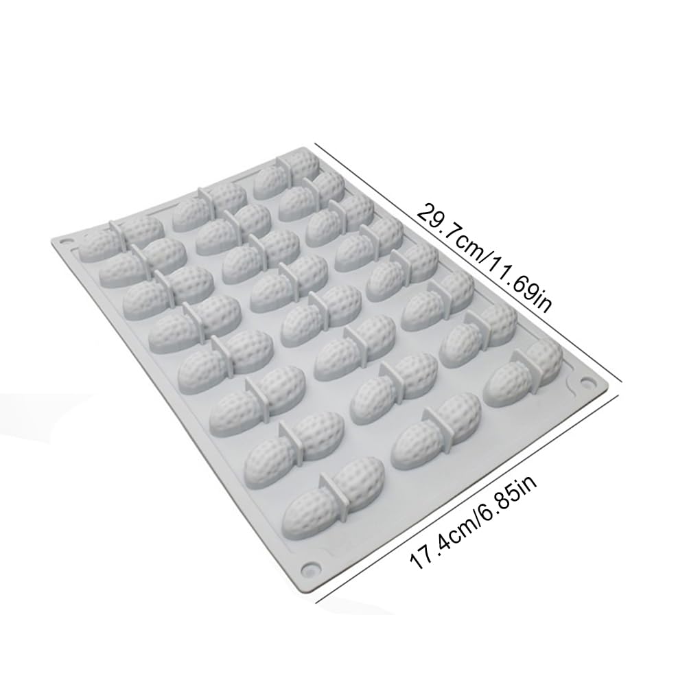Juego de 5 moldes decorativos de silicona para decoración de pasteles, cacahuete, hongos, fondant, pasteles, decoración hecha a mano, para fiestas