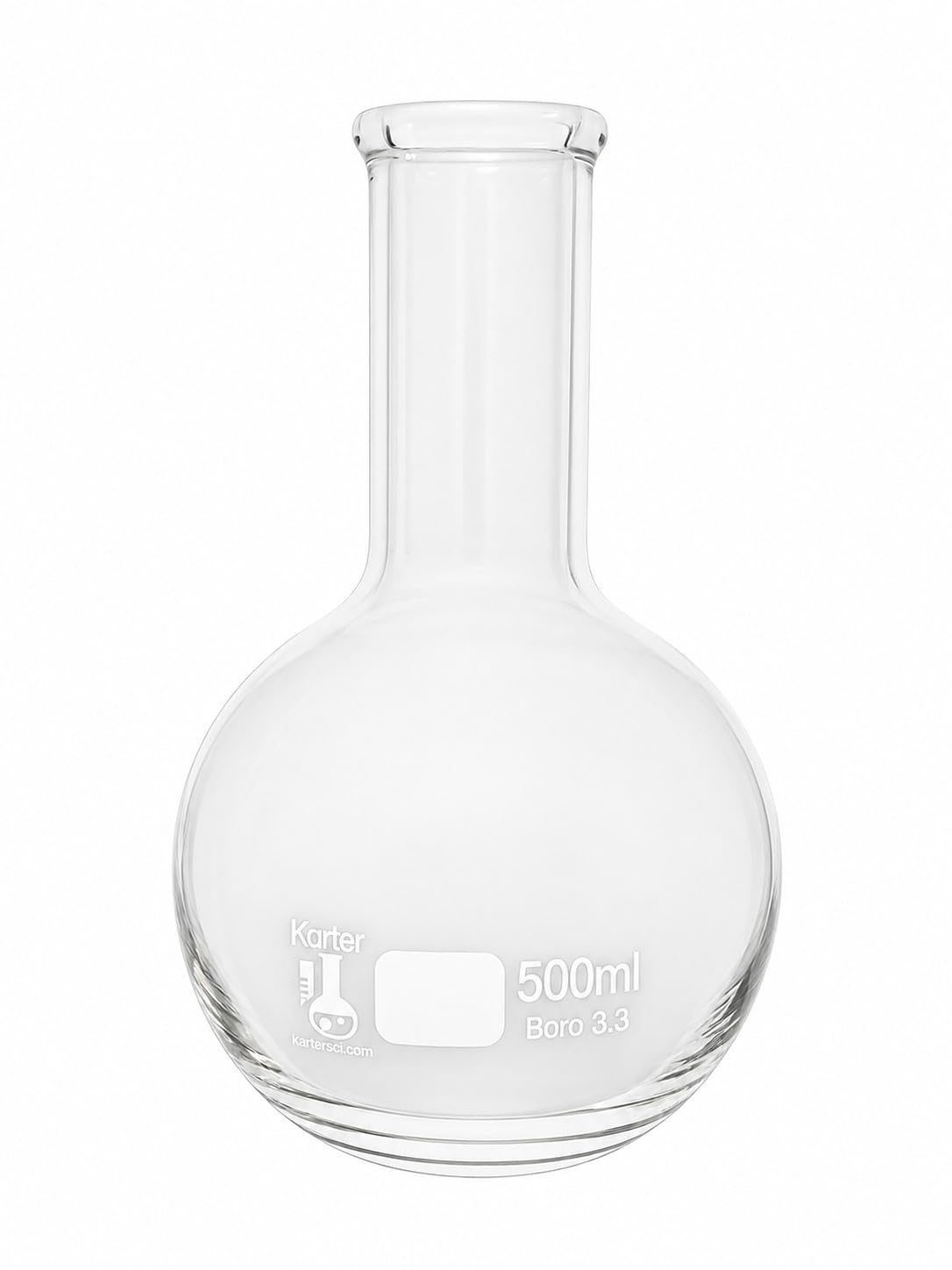 Botella de agua hirviendo, 3,3 boro, 500 ml Cristal, Karter Scientific