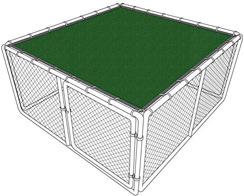 iDeal Fabrics Dog Kennel Cover, Pet Crate Screen, Pet Crate Cover, Kennel Shade, Sun Shade (6x8) Heavy Duty Zip Ties Included