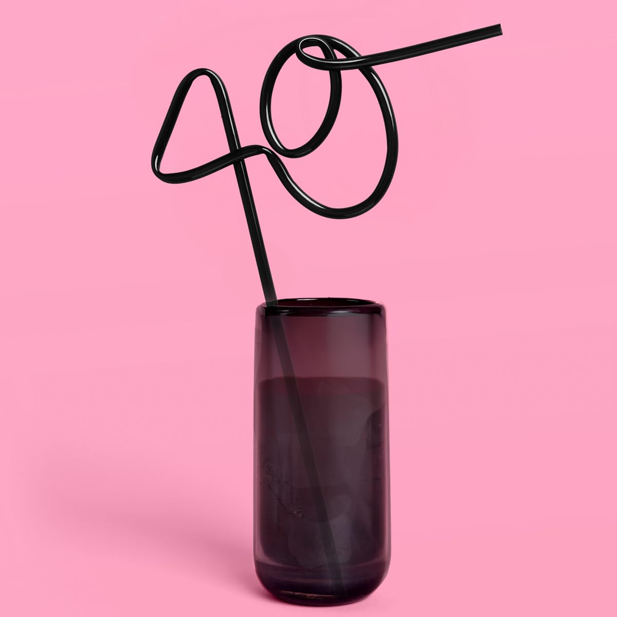 xo, Fetti 40th Birthday Straw, Black XL | Forty and Fierce, Bday Decorations, Fun Party Favor, Drinkware Supplies, Funny Gag Gift, Drink Decor