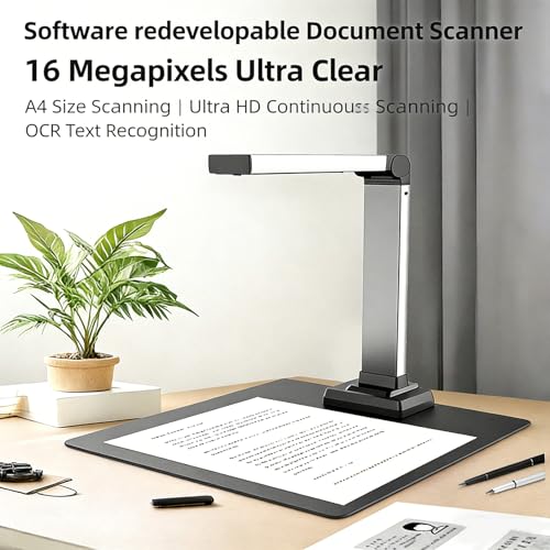 Escáner USB rápido para libros y documentos con cámara y lector de aluminio 6