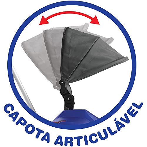 Superjipe Reclinável Passeio e Pedal Azul -... glide