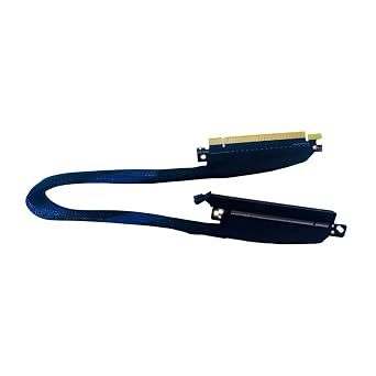 Extension Cable PCI-E 4.0 X16 Server External Graphics Card 32GBS GEN4 for Server Braided Mesh Bendable GPU Adapter Cable30cm,16AB4