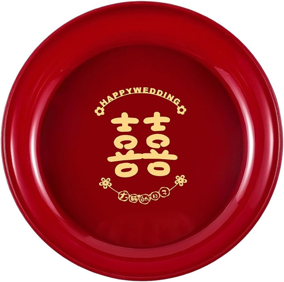 Red Fruit Plate Household Living Room Tea Table Chinese New Year Dried Candy