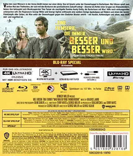 Mad Max Mas alla de la cupula del trueno Pelicula 4K UHD y Blu-Ray 2D Aleman 3