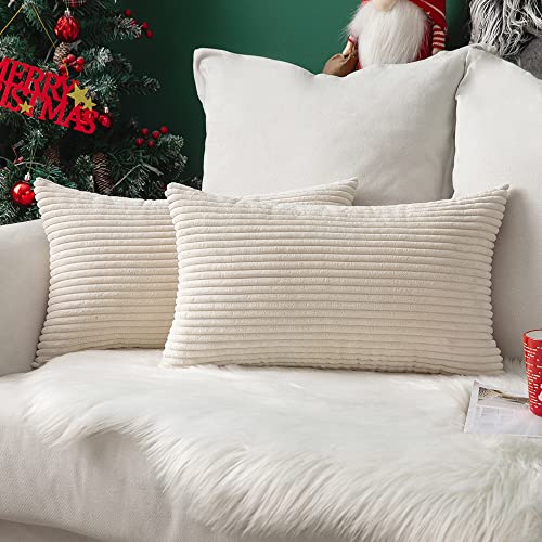 MIULEE 2er Set Weihnachten Kissenbezüge Kord Kissenhülle Dekorative...
