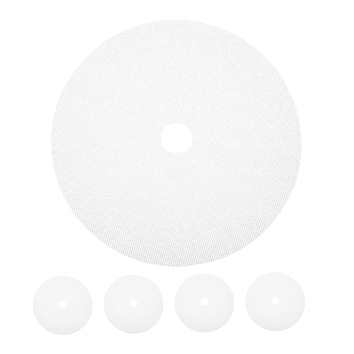 OUNONA Silicone Drying Pad Set 5 Pcs Round Sheets Non-stick Food Dryer Mats for Fruits Veggies Meat Easy to Clean