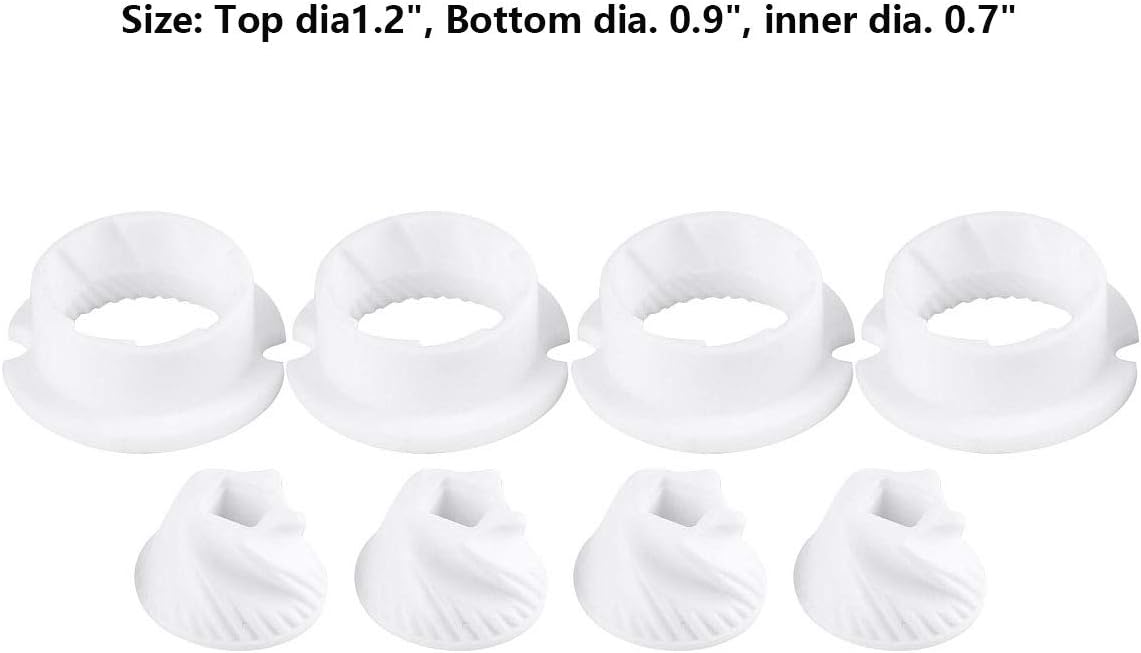iiniim 4pcs Coffee Grinder Parts, Ceramic Grinding Core Wooden Salt Pepper Milling Accessories White One Size