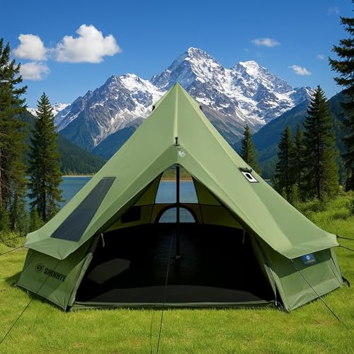 Bell Yurt Tent with Stove Jack, Waterproof Luxury 4 Season...