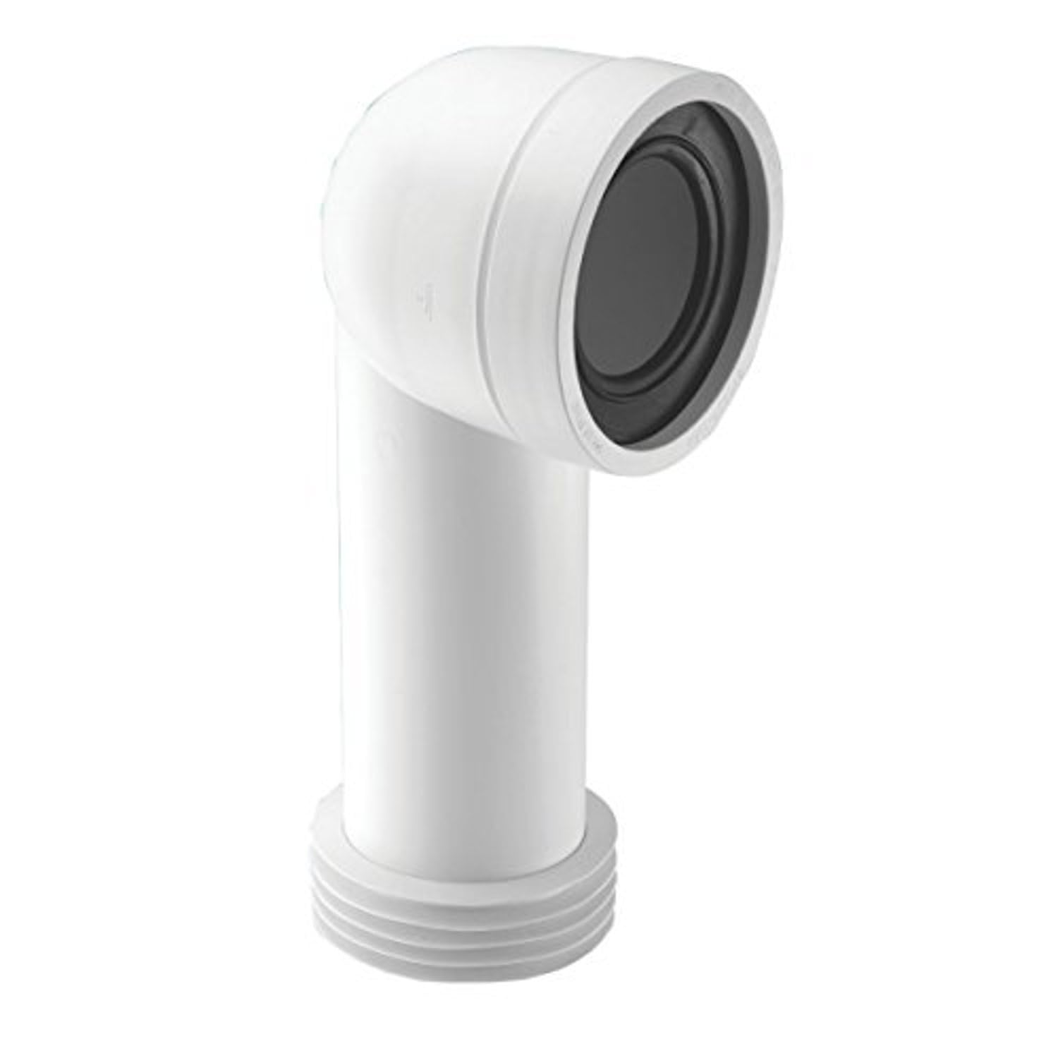 B&Q -  90 Bend Adjustable Length Rigid Wc Pan Connector 110mm Plain End