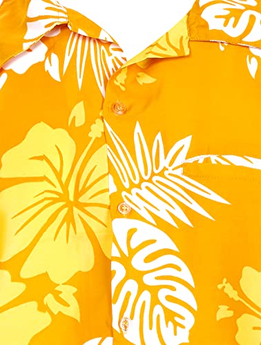 Floral-Vibes Mono-Hibiscus-Print Hawaii Colorful Stylish-Shirt Casual Suits Standard-Fit Shadow-Look3