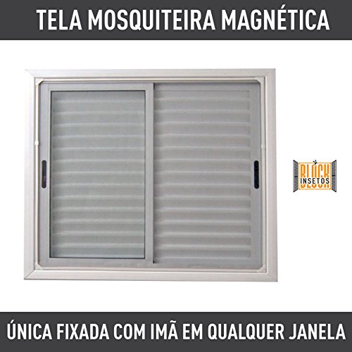 Tela Mosqueteira Magnética Branca/ Cinza 110 X 130cm