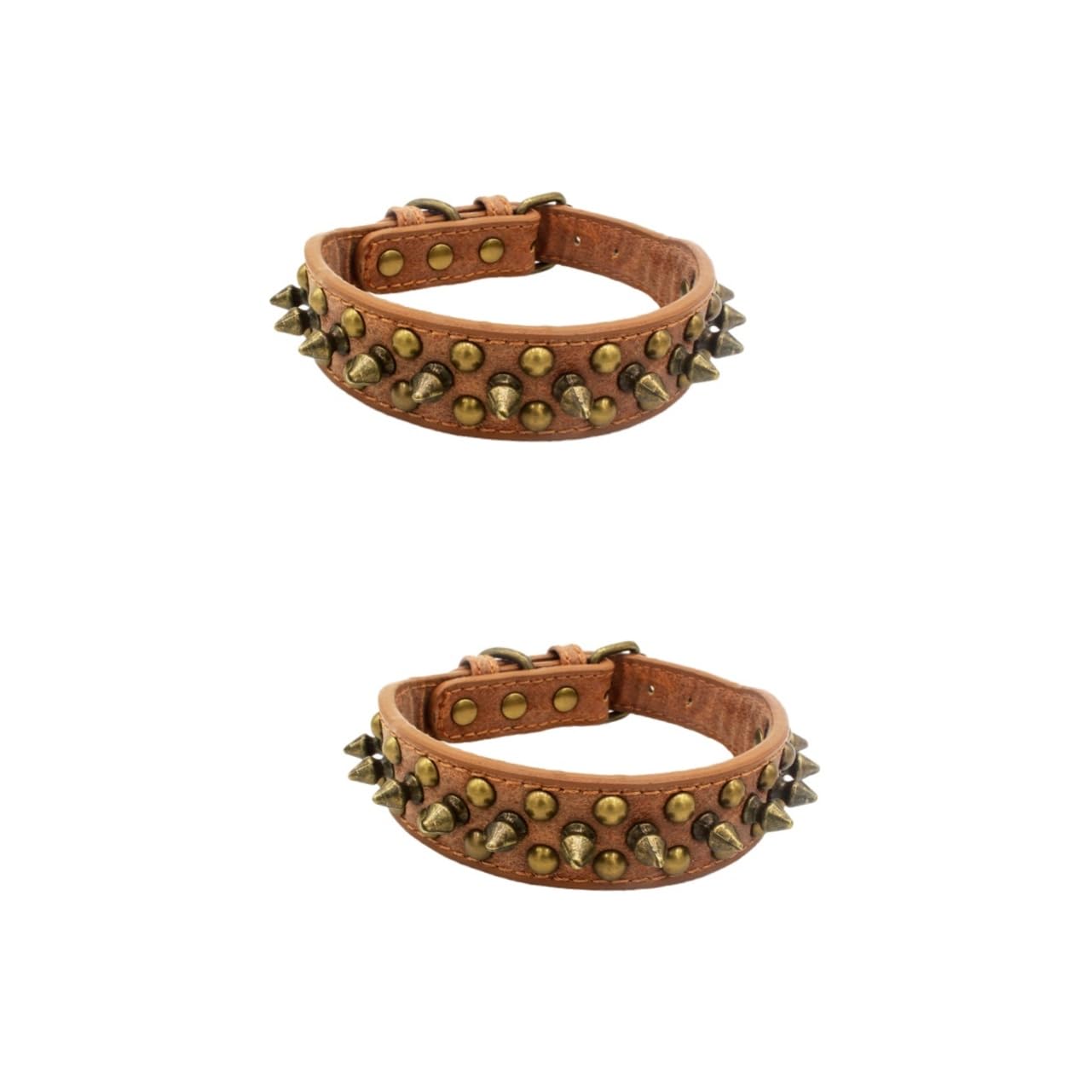 Collier de chien rivet avec clous ronds SUPVOX au design stylé et rock