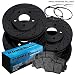 Fit Porsche Cayenne Front Rear Black Drill Slot Brake Rotors Kit+Ceramic Brake Pads