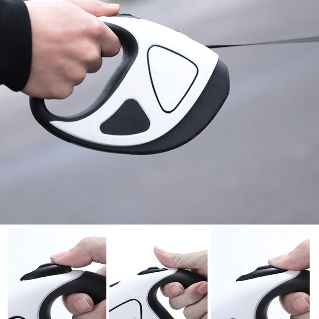 Laisse extensible verrouillable pour chiens de taille moyenne et grande avec lumière