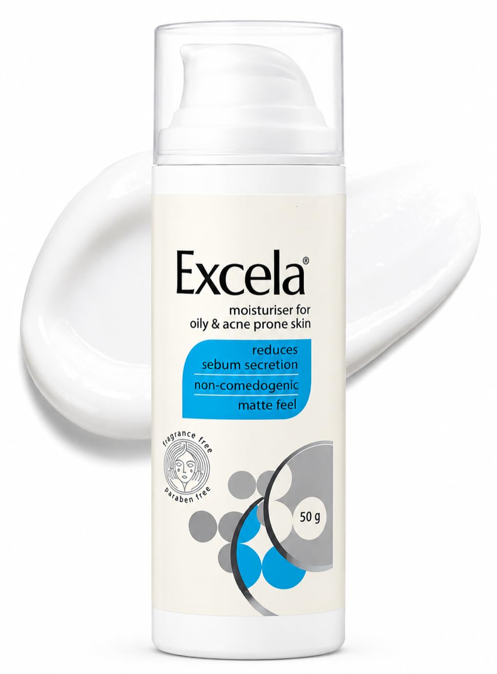 Excela Moisturiser for Oily & Acne Prone Skin, Matte Feel, Non-Comedogenic, Fragrance Free, 50g-image-25