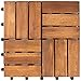 Produktbild Vanage Holzfliesen 9-er Kachel Set, geeignet als Terrassenfliesen und Balkonfliesen, aus Akazien Holz, Design: Edge, braun, 30 x 30 x 2,4 cm