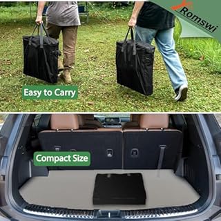 Romswi Director Chairs for Outdoor, Folding Camping Chair, Compact Directors Chair Side Table and Side Bag, Heavy Duty Oversize Seat for Beach Fishing Picnic Chairs, Holds up to 300 lbs Black 2 Pcs