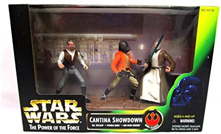 Star Wars Power of the Force Cinema Scenes Cantina Showdown with Dr. Evazan, Ponda Baba, and Obi-Wan Kenobi Action Figures image 2
