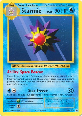 Amazon.com: Pokemon - Starmie (31/108) - XY Evolutions : Toys & Games