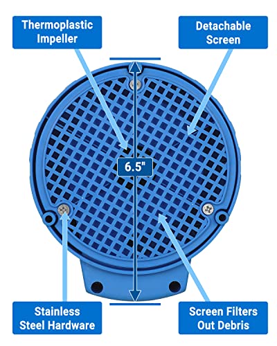 Dekopro Submersible Water Pump 1/3 Hp 2450Gph Utility Pump Thermoplastic Electric Portable Transfer Water Pump With 10-Foot Cord For Pool Tub Garden Pond Draining #TOP4