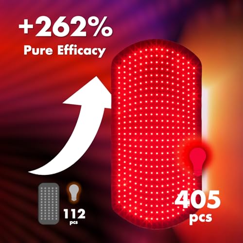 Image of ALLOLO Red Light Therapy for Body, 3 in 1 LEDs Red Light Therapy Belt with Timer Remote Control, 660nm 850nm Infrared Light Therapy Pad for Body Waist Shoulder Knee, 32.7 inch x 15.7 inch Large Area