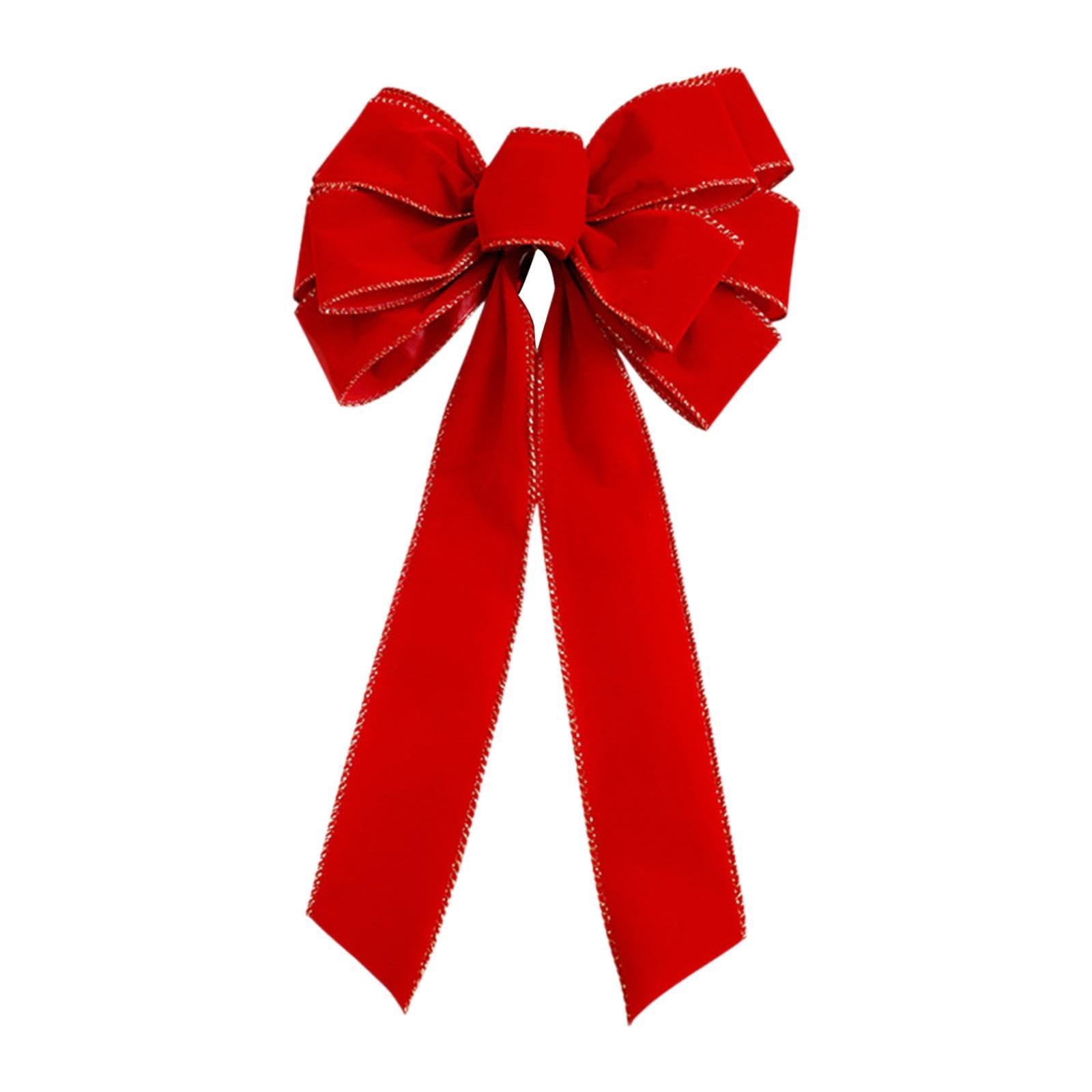 perfk Adorno para de Navidad con Lazo, Adorno Creativo para de Navidad, decoración para Puerta de Entrada, Fiesta, jardín
