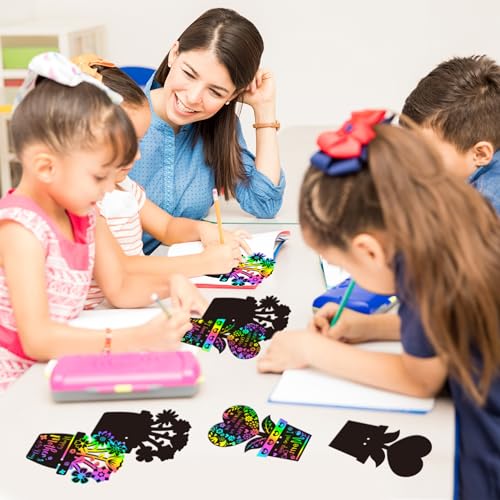 BeYumi Flower Scratch Cards Craft Kit - 60Pcs, Only $9.99