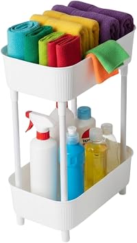 2 Katl   ok Ama l  D zenleyici Raf   Banyo, Mutfak, Dolap  i Organizer | 29,5x18x41 cm | Dayan kl  Hafif Tasar m | Depolama ve D zen  in Pratik  z m