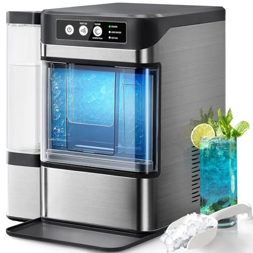 Fabricadora de hielo portátil de acero inoxidable para mostrador miniatura 1