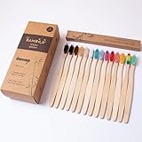 Bamboo Toothbrush Pack – 10 Eco-Friendly Toothbrushes | Biodegradable & Natural