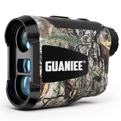 Hunting Laser Range Finder with Rechargeable Battery, 600/1000YDS, 6X Magnification, Flag-Lock, Slope, Lightweight, for Hunting, Golf Camo 600Y