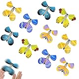 🦋4. [Diseño único] Los colores brillantes y el diseño de apariencia linda pueden atraer fácilmente la atención de los niños. Mariposas voladoras de papel ve lindo e interesante, desarrolla y mejora las habilidades táctiles de los niños.