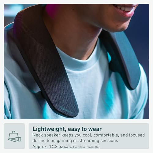 Image of Panasonic SoundSlayer Wearable Speaker System for Gaming, Movies and Music, Lightweight Neck Speaker with Built-in Microphone and Immersive, Dimensional Sound - SC-GNW30