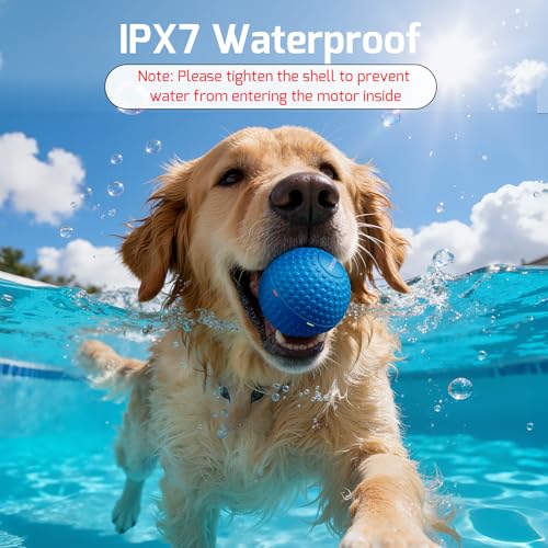 SNOYWEN Interactive Dog Toys, Automatic Moving Bouncing Rolling Ball, Food-Grade Rubber Material IPX7 Waterproof Ball for Medium, Large Dogs, 850mAh Battery Large Capacity, Type-C Rechargeable — view 5